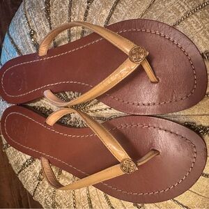 Tory Burch Brown Leather Sandals